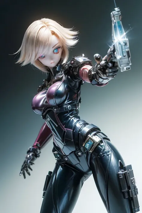 (SFW:2), photorealistic, realistic photo, 8k, ((highest quality)), ((masterpiece)), (extremely detailed), kukolnydom, doll, mecha musume, mechanical parts, robot joints, head gear, bodysuit, (cowboy shot, mature woman, 21yo, 21_years_old, solo:1.6), (wield...