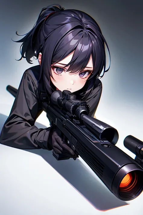 high quality,High resolution,16k,Sharp lines,1 girl,Sniper