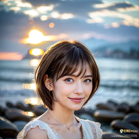 (Realistic, 超Realistic:1.4), 16K HDR, High resolution,((Whiskey Glass)),((Whiskey Bottle)),((Whiskey Glass)),Happy Smile、Short Hair,The best smile、Japanese Actress,so beautiful(It looks like the real thing),Evening Dresses,Cocktail Dresses、Whiskey Bottle、T...