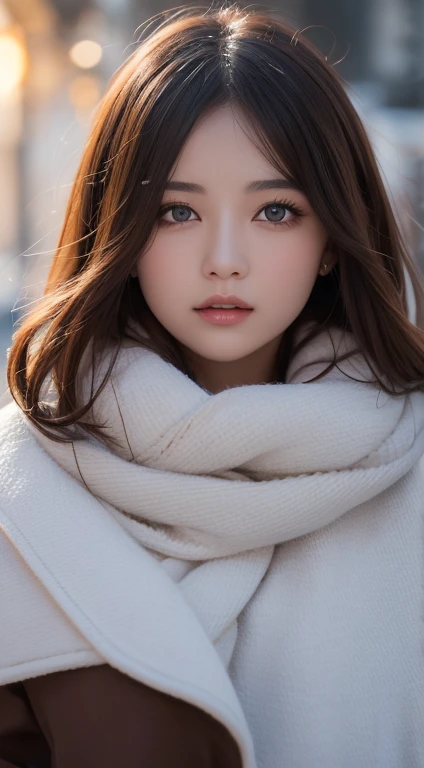 Tabletop, Highest quality, shape, Very detailed, finely, High resolution, 8k wallpaper, Perfect dynamic shape, Beautiful and beautiful eyes, Winter women&#39;s fashion,Straight hair,Small breasts、Natural Color Lip, Bold sexy pose,smile、20-year-old girl、cut...