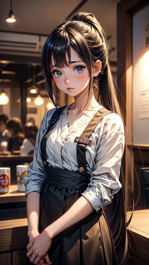 anime girl in real life, realistic young anime girl, portrait of cute anime girl, cute natural anime face, kawaii realistic portrait, realistic anime 3 d style, cute kawaii girl, attractive anime girl, photorealistic anime, mysterious coffee shop girl, you...