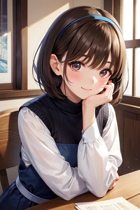 my grandmother、Shiny brown hair, Short Hair, (Beautiful brown eyes、Sparkling eyes, Fine grain)、smile、Ultra-detailed eyes、Highly detailed face, Highly detailed eyes,Cowboy Shot、



(High resolution, Best Quality:1.2),
 One girl, masterpiece, Best Quality,Pe...