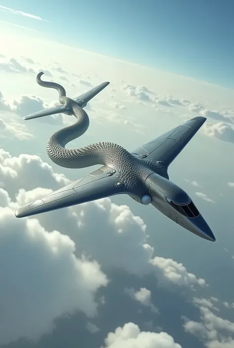 Are you looking for ideas or concepts for a hybrid image of a snake and an airplane? Let me know how youd like to explore this!



