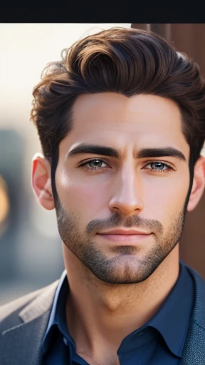 Realistic photo of a handsome Jewish man focus on the face