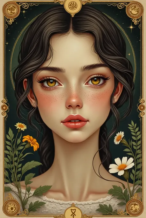 Make a Tarot Card Spread of Physical Characteristics of a Woman with Freckles