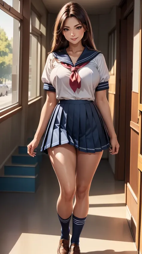 (((perfect anatomy, anatomically correct, super detailed skin))), 1 girl, japanese, high school girl, from front, shiny skin, watching the viewer, 
detailed hair, detailed face, roupa molhada, detailed eyes, (long hair:1.5, brunette hair:1.7), bangs, hair ...