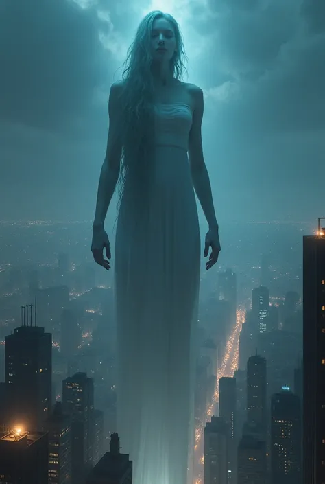 night、Gigantic female giantess、A female giant bigger than the skyscrapers of a big city、My legs are illuminated by multiple searchlights、Dramatic lighting、Cinematic composition、Epic Scale、Fantasy、Hyperrealistic、8k、Super detailed、Photorealistic、Intricate de...