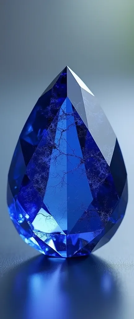 (photorealism:1.2), realistic, intricate details, 1 lapis lazuli, transparent background, closeup, diamond shape, front, Teardrop