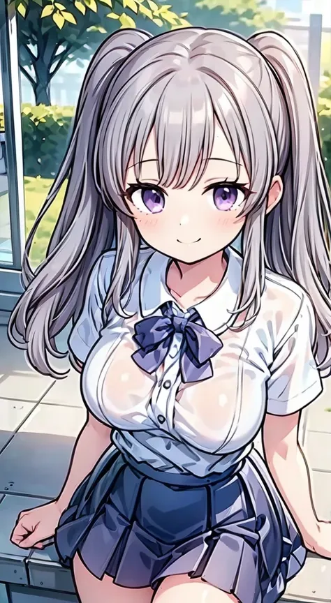 cute,kiriko yukoku,school uniform,a smile full of happiness,