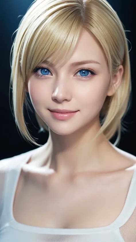 blonde、blue eyes、smile、Similar to Ada from Biohazard、Similar to Ada from Biohazard、Ada Wong lookalike、No background、No background、