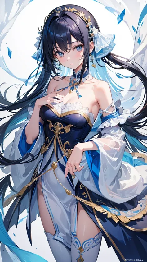 Highest quality, Outstanding detail, Super High Resolution, (Loyalty: 1.4), Best illustrations, Please provide details., Very packed 1 girl, With a delicate and beautiful face, Fragile clavicle, High quality fishtail hood, Shyness