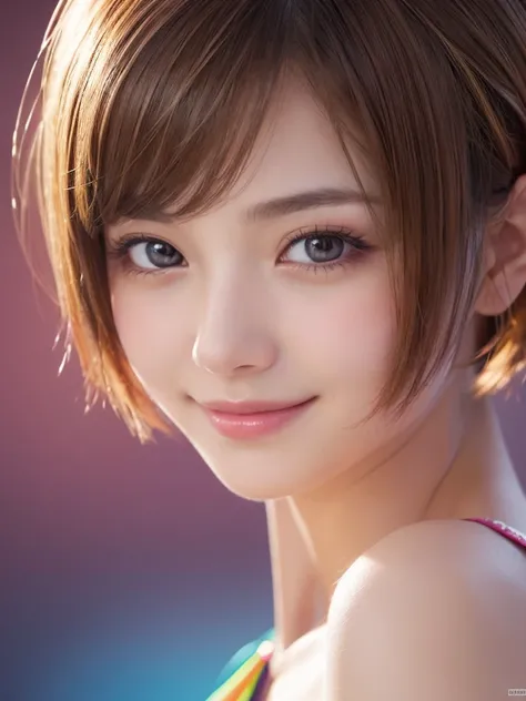 girl, (Wearing colorful stage costumes:1.2), Very beautiful Japanese idol portraits, Face close-up, (RAW Photos, highest quality), (Realistic, Realistic:1.4), (masterpiece), Very delicate and beautiful, Very detailed, 2k wallpaper, wonderful, finely, Very ...