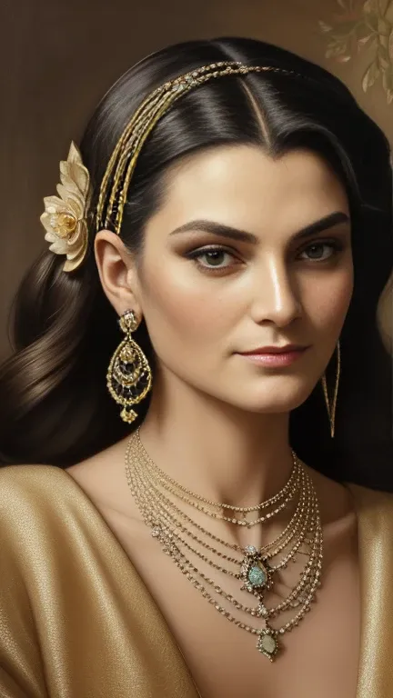 (Masterpiece) portrait of a insanely beautiful Coco Chanel model in 1940s, beautiful painting with highly detailed face by Alphonse Mucha, Craig Mullins, Greg Rutkowski, magali villanueve, (the most beautiful portrait in the world:1.5), in the style of shi...