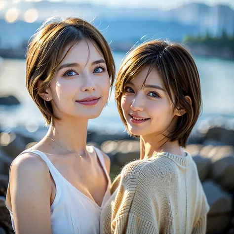 (Realistic, 超Realistic:1.4), 16K HDR, High resolution,((Whiskey Glass)),((Whiskey Bottle)),((Whiskey Glass)),Happy Smile、Short Hair,The best smile、Japanese Actress,so beautiful(It looks like the real thing),Evening Dresses,Cocktail Dresses、Whiskey Bottle、T...