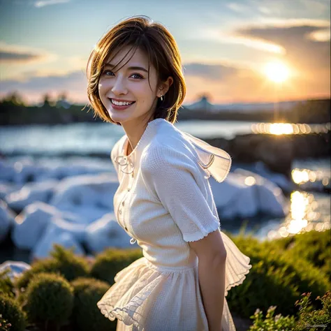 (Realistic, 超Realistic:1.4), 16K HDR, High resolution,((Whiskey Glass)),((Whiskey Bottle)),((Whiskey Glass)),Happy Smile、Short Hair,The best smile、Japanese Actress,so beautiful(It looks like the real thing),Evening Dresses,Cocktail Dresses、Whiskey Bottle、T...