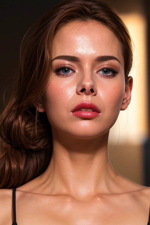 a close-up image of a sexy woman,, moaning,edgOrgasm,face focus,woman with edgOrgasm_face, mouth wide open, realistic skin, super defined and contoured lip contour, tanned Skin, beautiful face, no makeup, no eyeliner, no eyelashes, (eyelashes not be visibl...