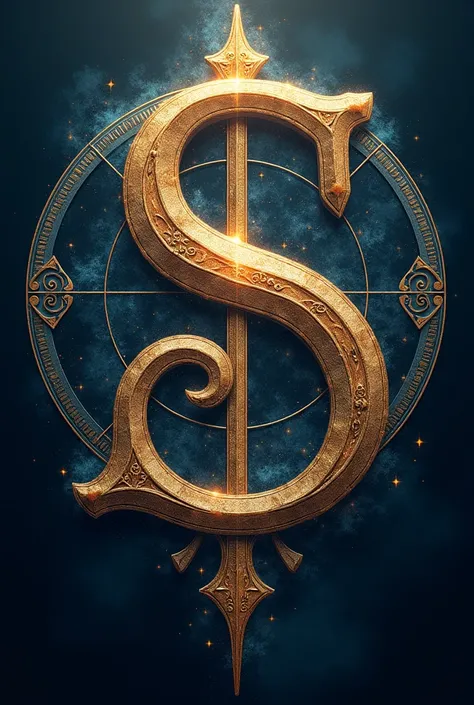 an icon in the brandon sanderson cosmere style that has the letters "S" and "N" in it