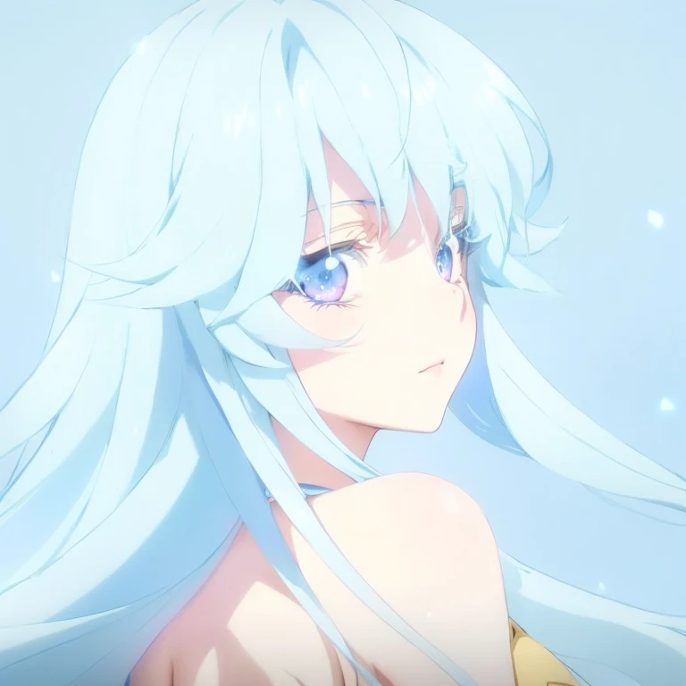 anime girl with long white hair and blue eyes staring at something, ethereal anime, anime visual of a cute girl, daytime ethereal anime, still from tv anime, anime visual of a young woman, todays featured anime still, still from anime, profile shot of rimu...