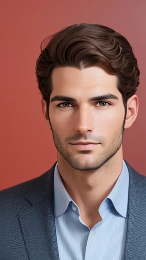 Realistic photo of a handsome man Apfelbaum focus on the face