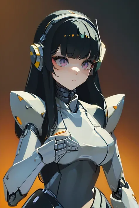 (masterpiece),(Highest quality),(Super detailed),(Best illustrations),(Best Shadow),(Absurd),(Detailed Background),(so beautiful), 16K, 8K, 4K,(Best Shadow),robotization,woman ,big bust,Robot Joint ,Metal skin,Black robot Suit,long hair,a black robot suit ...