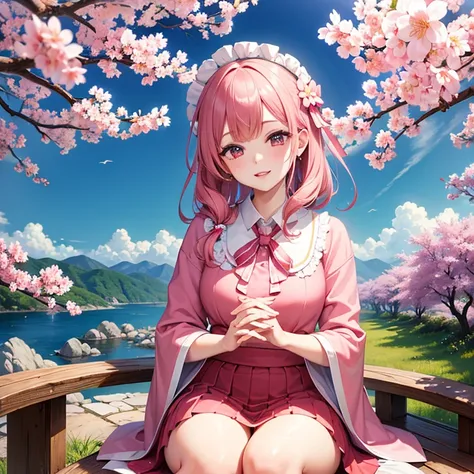 ((best quality)), ((masterpiece)), (detailed), landscape, cherry blossoms, closeup