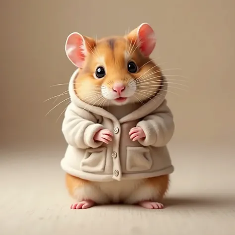 Cute hamster wearing pajamas
