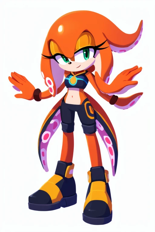 Female orange octopus sonic style 