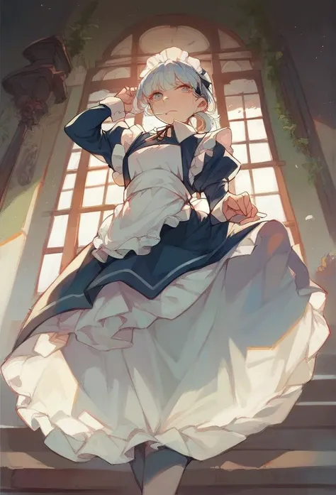 
yuki wear Maid uniform 