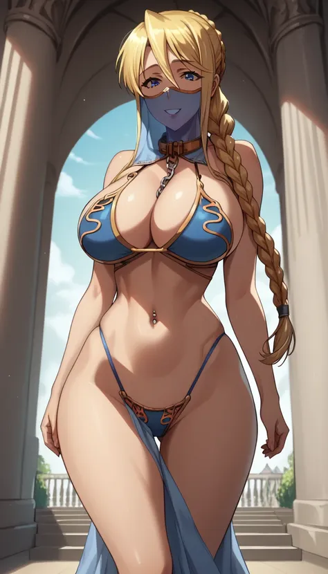 shizuka marikawa, blonde, long hair, score_9, score_8_up, score_7_up, source_anime, best quality, solo, clear face, huge breasts...