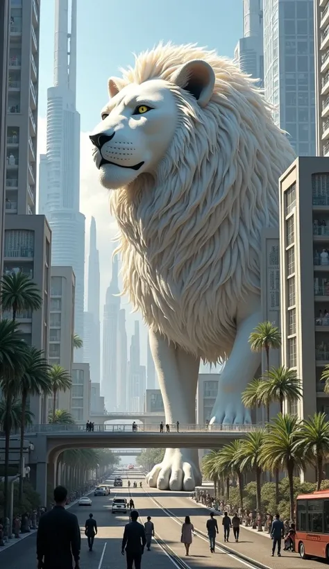 Futuristic city of lions 