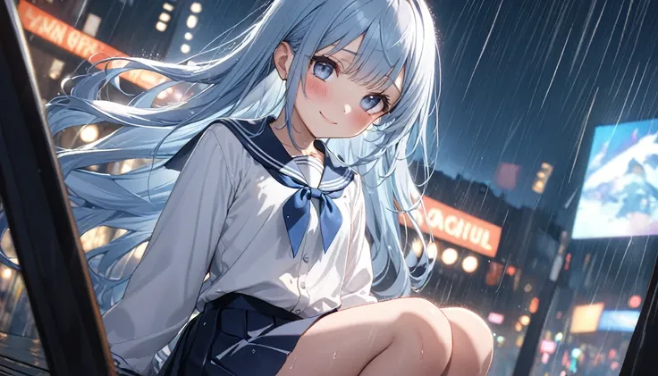 masterpiece, best quality, extremely detailed, (illustration, official art:1.1), 1 girl ,(((( light blue long hair)))), ,(((( light blue long hair)))),light blue hair, , long hair ((blush)) , cute face, masterpiece, best quality,(((((a very delicate and be...