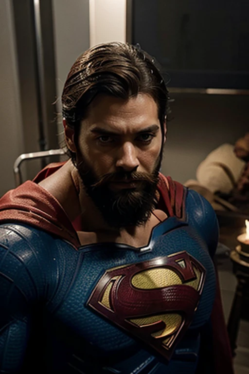 superman as god with beard