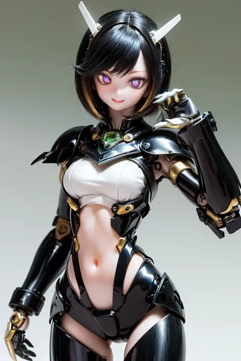 (SFW:2), photorealistic, realistic photo, 8k, ((highest quality)), ((masterpiece)), (extremely detailed), kukolnydom, doll, (cowboy shot, mature woman, 21yo, 21_years_old, solo:1.6), (mecha musume, mechanical parts, robot joints, headgear, hands on own sto...