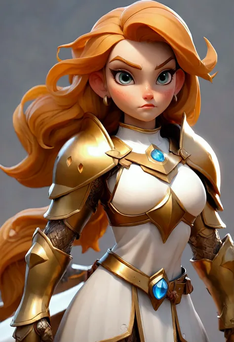 beautiful busty Paladin in transparent armor