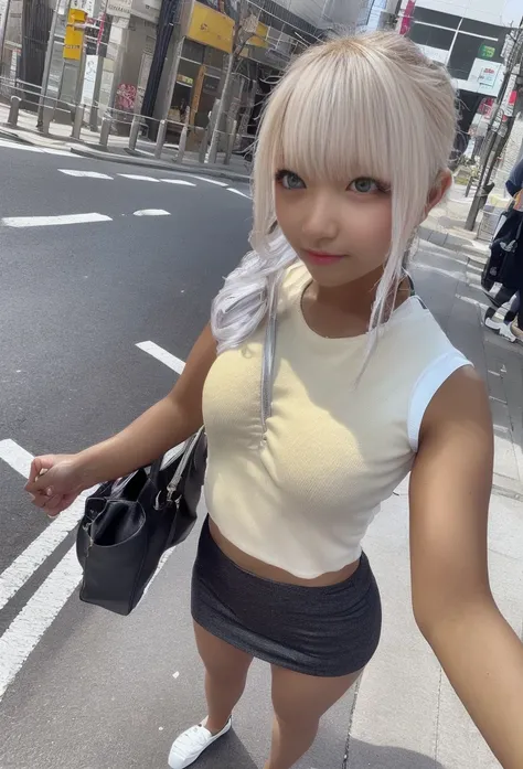 (Woman standing on the street in Tokyo:1.4)、(Realistic、As shown in the picture、live-action、8k, Realistic, RAW Photos, Best image quality: 1.4), SLR camera、RAW Photos, Best Quality, Realistic, Very detailed CG Unity 8K wallpaper, Written boundary depth, Cin...