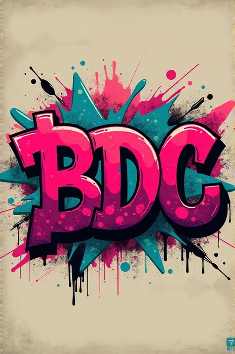 make graffiti letters BDC for clothes 