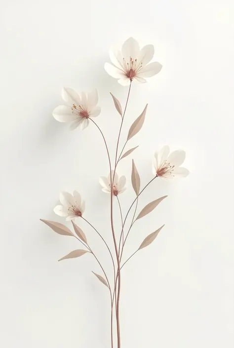 Minimalist digital floral art in ultra high definition