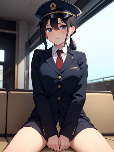 conductor、女性conductor、Station staff、女性Station staff、Train crew、助成のTrain crew、Uniform cap、Black Hair、ponytail、Horny older sister、Spread your legs、Open again、おPussy、Pussy、Sex、男の人とSex、おPussyにちんちんを入れる、Put your penis in the pussy、エッチな女性conductor、バックでSex、rape、Cr...