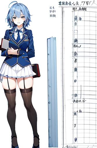 girl, Alone, whole body, Head to Toe, Standing, (Huge_chest:1.3), (Character design sheet), Character setting book, 設計図のdrawing, drawing, Blueprint, drawing, ((Character design sheet:1.7, Character setting book:1.7)), anime/cartoon character wearing a girl...