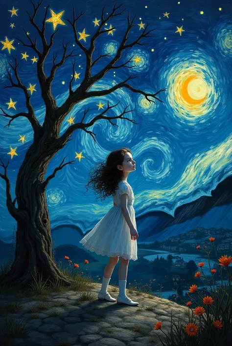 Tim Burton&#39;s Caroline on a Starry Night