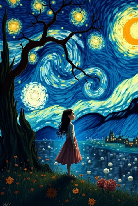 Tim Burton&#39;s Caroline on a Starry Night