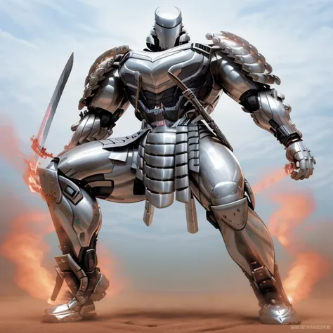 silver samurai.
- masterpiece. best quality. full body. 1boy.
- armor suit. (full armor. cyborg. science fiction. combat helmet)...