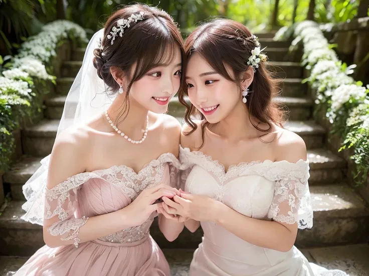 ((nsfw)), ((see-through wedding dress)), (Full body far shot), (medium breasts:1.4), (slim:1.4),(bewitching pose:1.6), ((Cheerful, Happy smile, great Joy, Pleased, blissful, delightful, embarrassed)), random hair style 
BREAK, Japanese sexy girl, 17-years ...