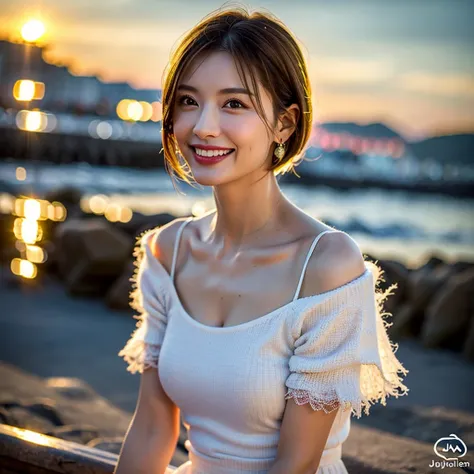 (Realistic, 超Realistic:1.4), 16K HDR, High resolution,((Whiskey Glass)),((Whiskey Bottle)),((Whiskey Glass)),Happy smile、short hair,The best smile、Japanese actress,so beautiful(It looks like the real thing),Evening Dresses,Cocktail Dresses、Whiskey Bottle、T...