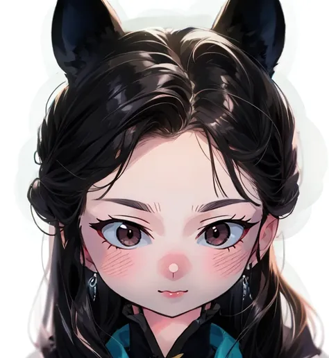 double buns hair style, cat ears, classic chinese hair, (masterpiece:1.2),(best quality:1.2), looking at viewer, curious face, g...