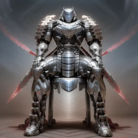 silver samurai.
- masterpiece, best quality, full body, 1boy.
- the background is a castle in medieval japan.
- armor suit, (ful...