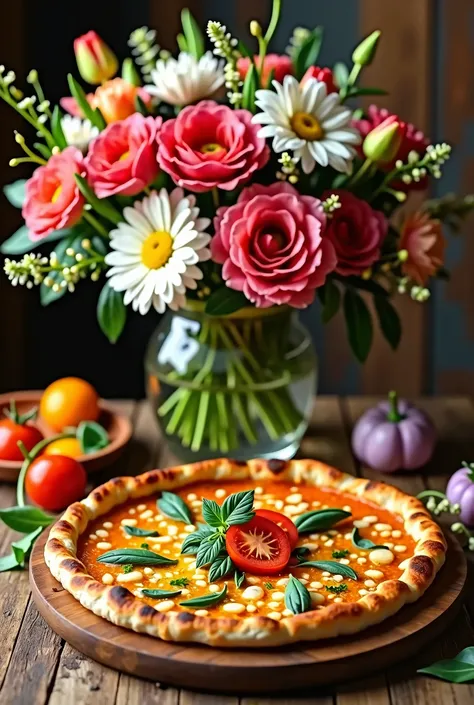 What would it look like?, if it was a bouquet with lahmacun?