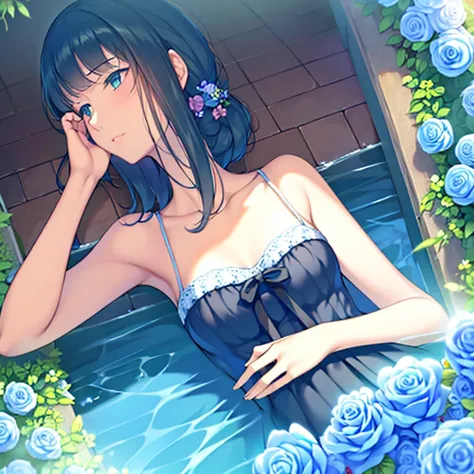 ((best quality)), ((masterpiece)), (detailed), blue roses