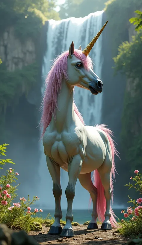 A hybrid between a human and a unicorn, the head is 90% unicorn like with the majestic and long horn in the center of the forehead, the body of the creature is very human like with human limbs, very muscular arms and legs, it has hooves instead of hand and...