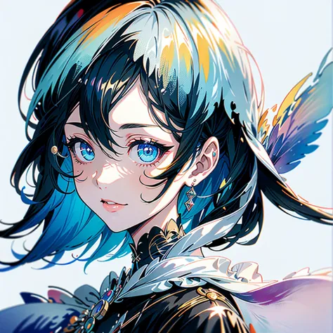 （masterpiece top，，Official Art，Beautiful Beauty：1.2），（One girl：1.3），Very detailed，colorful，Most detailed，（watercolor：1.3），Optical Hybrid，Playful patterns，Vivid texture，Rich colors，Unique visual effects